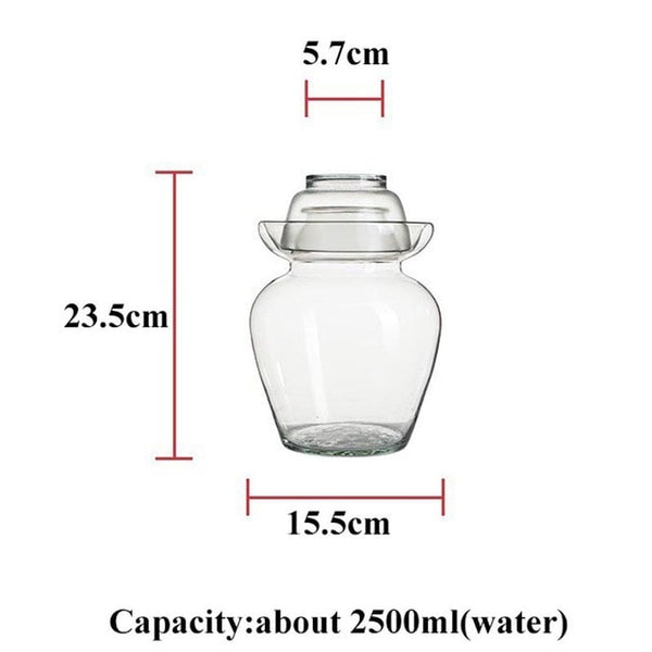 Sichuan China Transparent Glass Pickle Jar Kitchen Kimchi Container Household Pickled Cans Fruit Vegetable Pickling Storage Jars